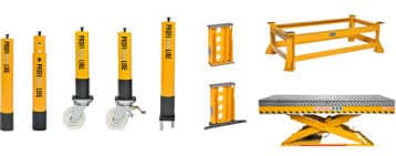 An image of the different Demmeler Table Leg options against a white background