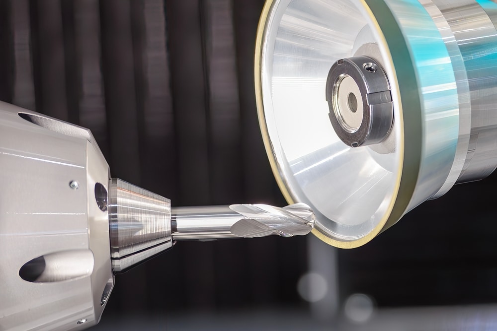 Close,up,scene,the,ball,nose,end,mill,tool,regrinding